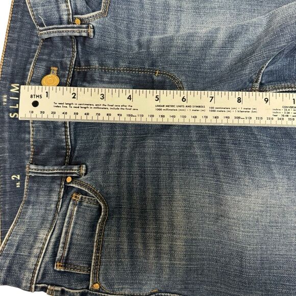 White House Black Market Denim Jeans Dark Wash Gold Cuff - Picture 9 of 10